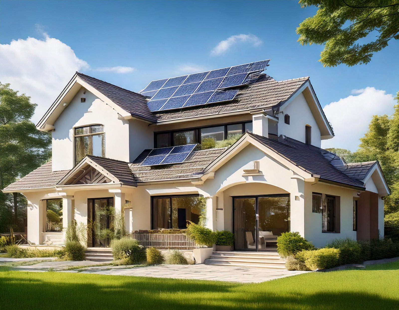 High-resolution image of a modern villa
